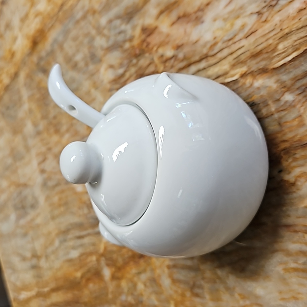 BIA Cordon Bleu white porcelain Sugar bowl - Picture 2 of 3